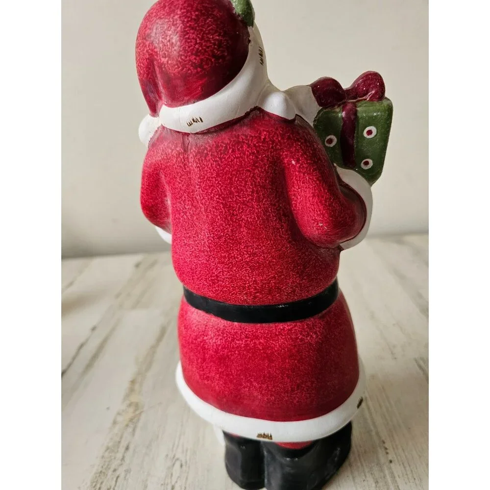 Pier‎ 1 ceramic Santa vintage present decor unique